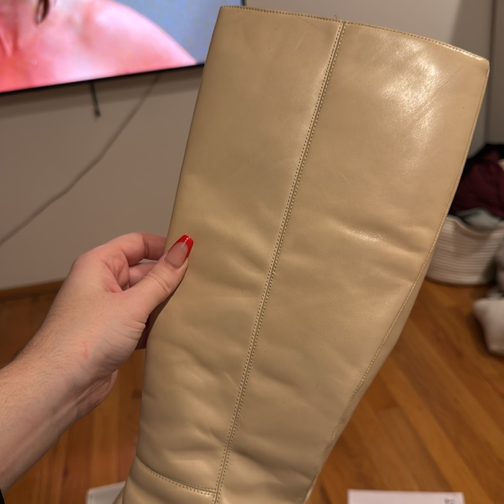 NINE WEST• leather heel pointed boots - Picture 14 of 15